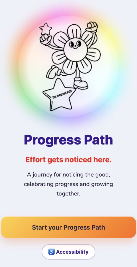 The Progress Path app, shown on a phone